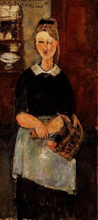 fravery:The Pretty Housewife, 1915, Amedeo Modigliani
