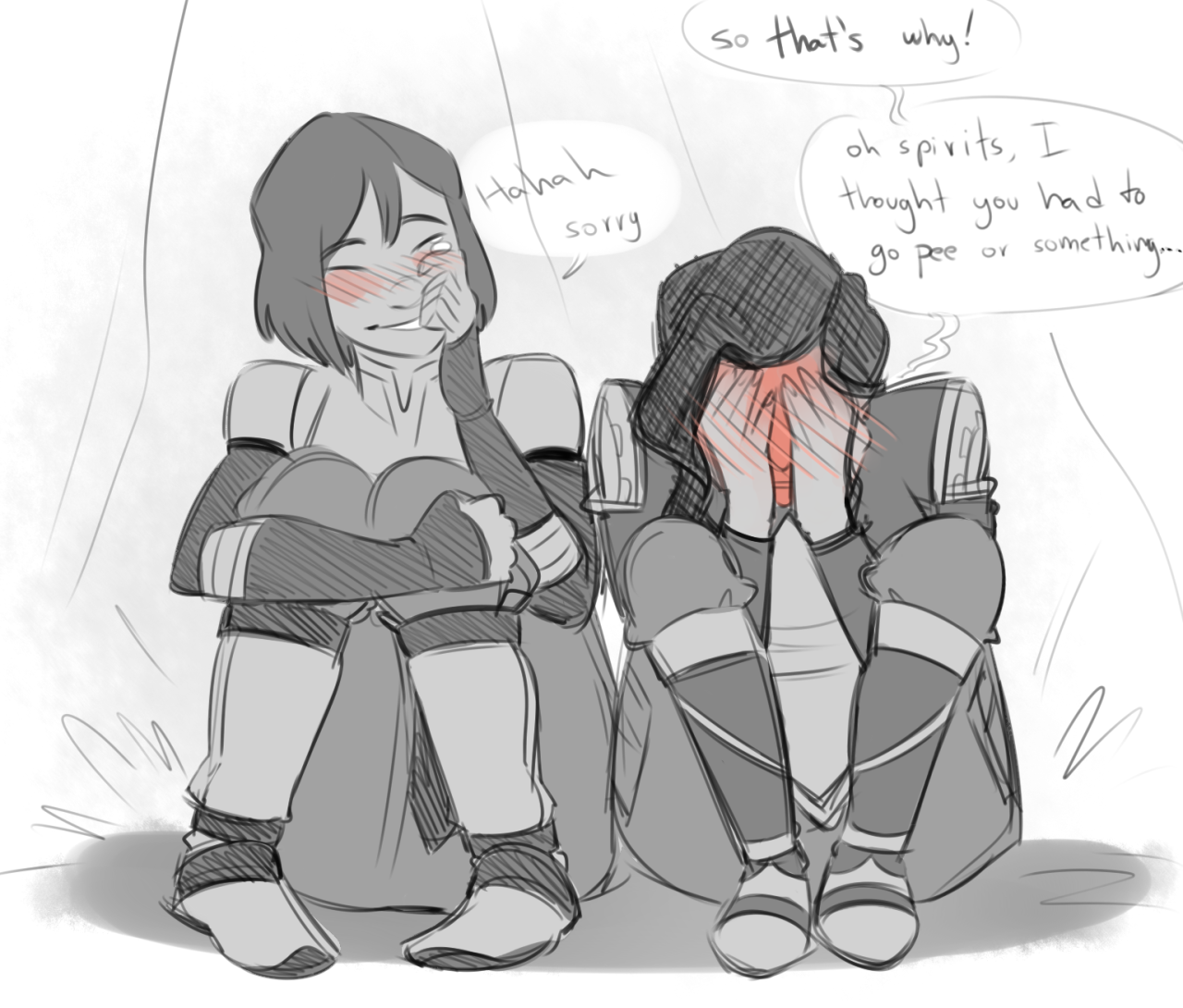 ryuuringo:some korrasami fluffy!they are dorks and I love both of them.