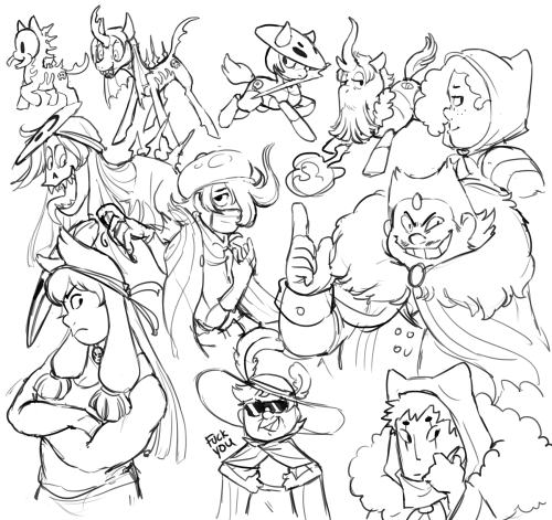 Got into a bit of a throwback kick yesterday so here’s a whole bunch of doodles! 