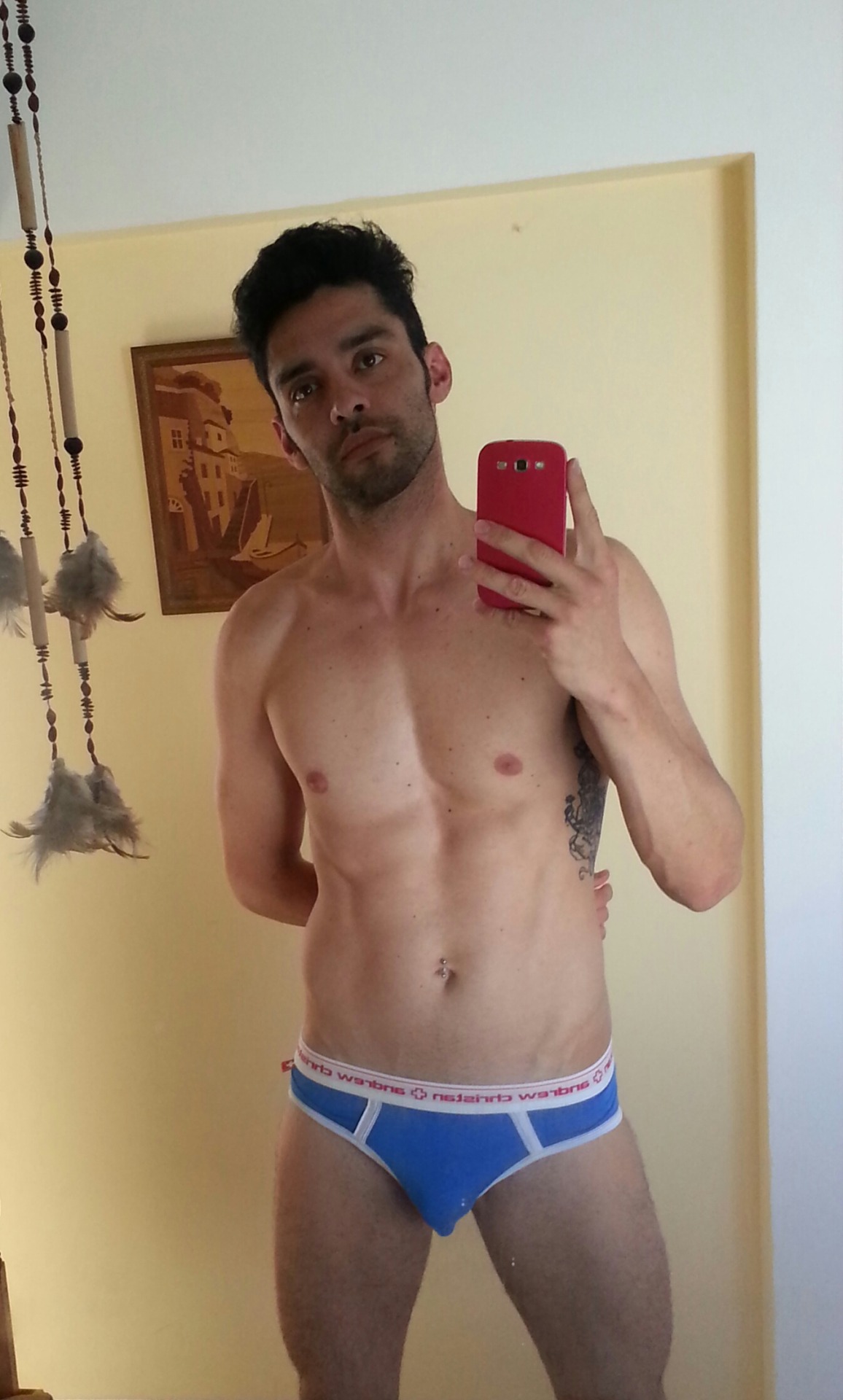 andrewchristian:  Andrew Christian Famous Fan Federico, giving it to us all the way
