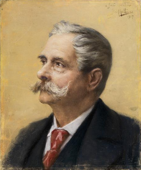 Portrait of tauromachy promoter Joaquim Pedro Monteiro (1838–1906) — José Malhoa,