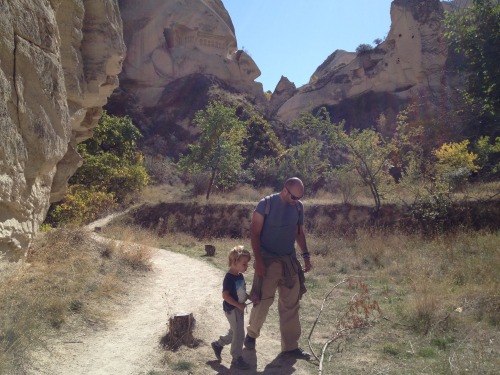 This is Cappadocia in Turkey. An incredible inspiring place to take your kids. This photo was taken whilst we walked through Meskendir Valley from Kaya Camping. We stayed at Kaya camping which was perfect for kids and had incredible views all round....