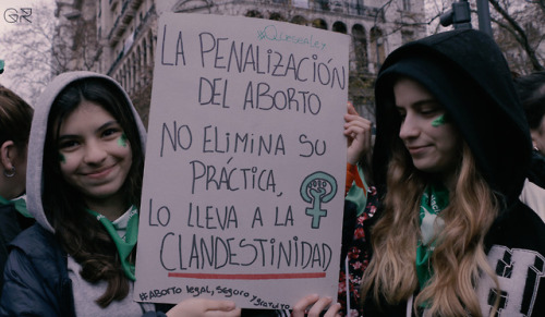 8 de agosto, marcha para la legalización del aborto en Buenos Aires, Argentina.