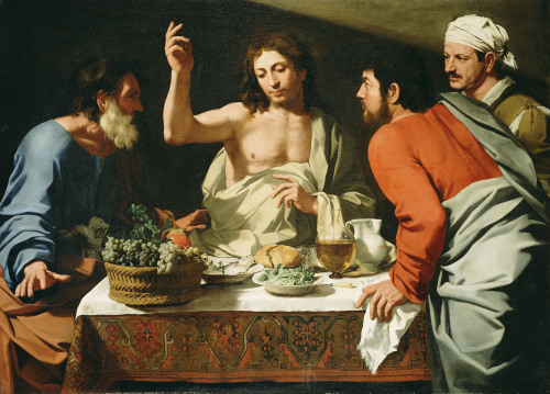 The Supper at EmmausBartolomeo Cavarozzi (Italian; 1590–1625), attributed toca. 1620 Oil on canvasJ.