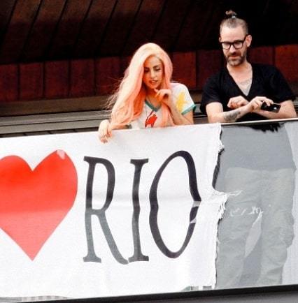 hausofgagamedia:  Lady Gaga On the balcony of her hotel in Rio De Janeiro (11/08/12)