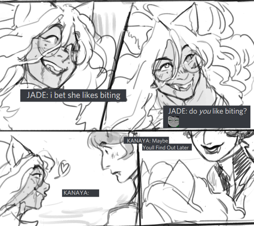 (cw: gore, suggestive content) @dogexmachina has enabled me by writing this conversation between kan