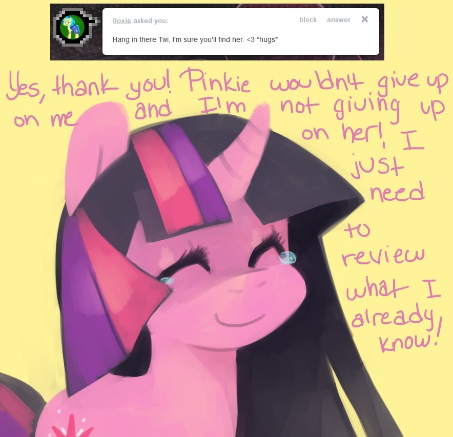 That&rsquo;s the spirit, Twi! Hang in there &lt;3