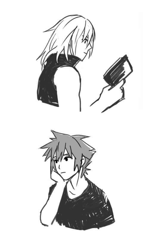 kinglets:  after riku cut his hair, sora couldn’t stop staring at his face for