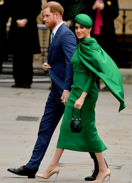 trh-thesussexes:The Duke and Duchess of Sussex attend the Commonwealth Service at Westminster Abbey,