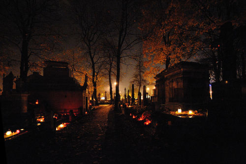 lamus-dworski - Powązki Cemetery in Warsaw, Poland during...