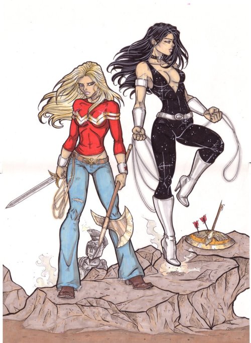 we-are-super-girls:  Wonder Girl and Donna Troy by CrimsonArtz