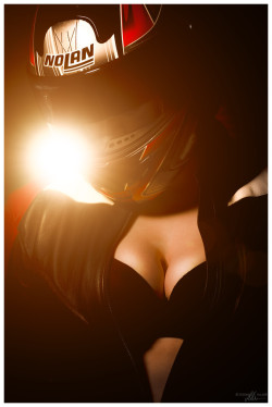 cleavage:  Biker Lady by alesmisa