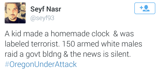 what happens when armed white men take over a federal building? you guessed it.