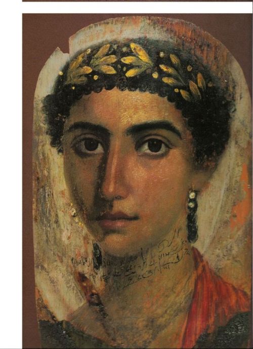 During the Roman era Egyptians used to paint a portrait of dead person on wooden panel and then lay 