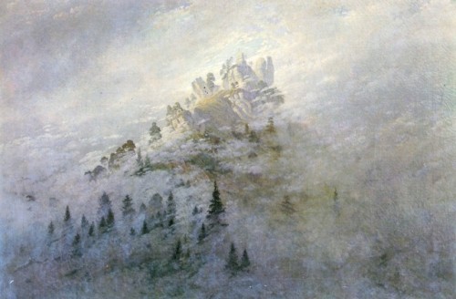 artist-friedrich: Morning mist in the mountains, 1808, Caspar David Friedrich www.wikiart.or