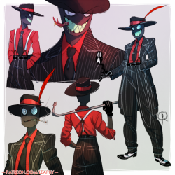 leeffi:  right, so out of nowhere i got the irresistible urge to see Black Hat wearing a zoot suit (because i knew he’d rock the hell out of one) so i drew it and…i shouldn’t have this much power 👀💦Available for this piece, on my Patreon:+