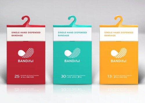 Vivi Feng & Yu-Ping Chuang created BANDiful, a single-hand to application bandage.