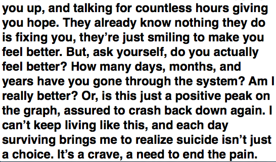 boys-and-suicide:  I wrote this all out at once, didn’t edit it, and put my everything