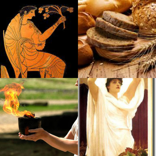 fuckyeahgreekmythology:HestiaThe first born of the Olympians, Hestia is the virginal Goddess of the 