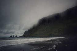 rainsweptroof:  Black Sands Beach Vík, Iceland