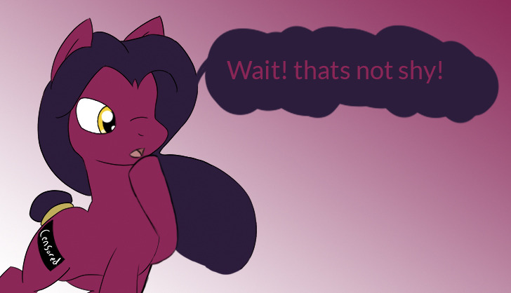 taboopony:  Brash: ha! I could tell all along! from its girth…err i mean lack of