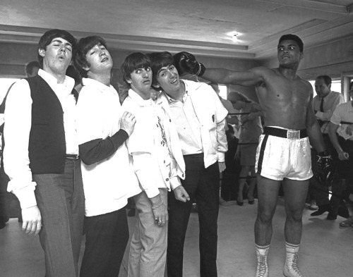 Muhammad Ali With The Rock Legends.