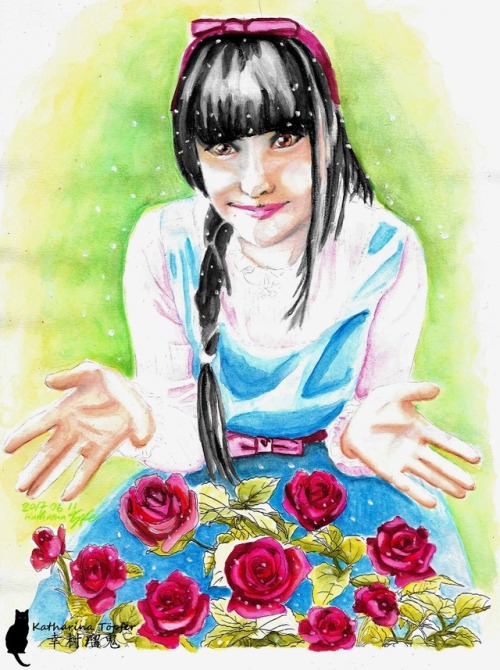 yukimuraruki-art: Chihiro’s Roses Size: A4Medium: Water colours, inktense, ink, acryllSeries: 