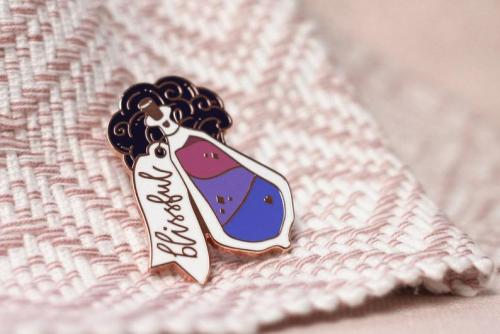 figdays:Pride Potion Pins //MiamouzGorgeous Gay •Blissful BiTranscendental Transsexual•Noble Nonbina