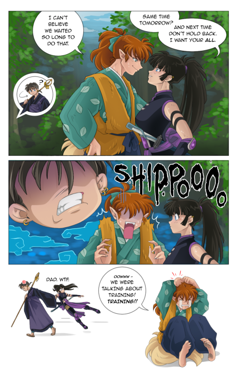 mirosanta:Request #2 for @angelhart79Miroku struggling with boys courting his daughters