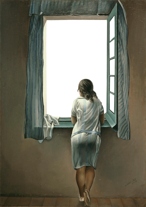 totallytransparent:Transparent Salvador Dali’s “Woman at the window at Figueres” (Window is transpar