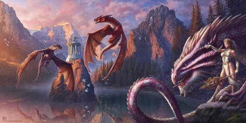 Dragon Valley [box art made for the Draco Magi strategic card board game by Robert Burke & Richa