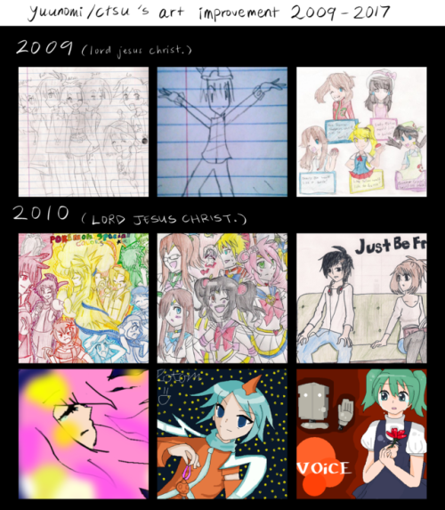 check it out kids my art improvement from 2009 - 2017!! 