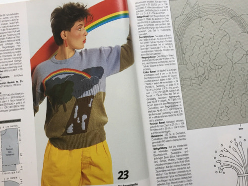 from a 80s knitting book - lovely weather sweater