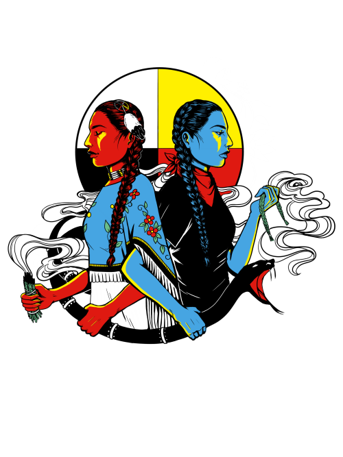 Medicine is PowerDrawn for the Dance for Mother Earth Powwow, 2019 in Ann Arbor, Michigan.