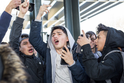 Somerville High School students walked out of school this morning to participate in a 17-minute sile