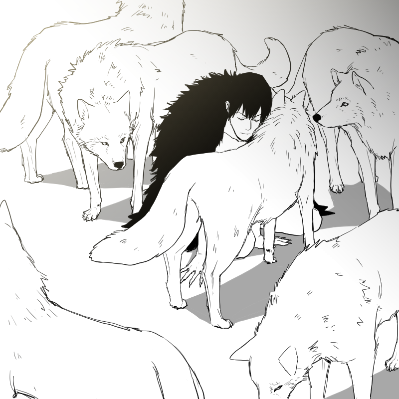 heeju1:  FukuAra~ pic 1~4) King of Wolf : Arakita and Hunter: Fukutomi AU 