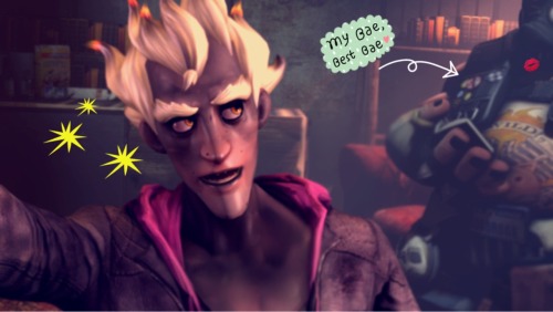 ranebowstitches:  I may have gotten a little carried away with @kritz-blitzwitz ’s newest posters  I just feel like if Junkrat was taking selfies he’d also be a huge fan of stickers so you know !! (I mean he was here ehehe) 