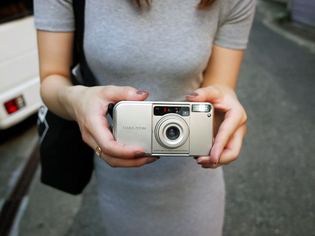 tokyo camera style — Shinjuku Fujifilm Tiara Zoom Photographer