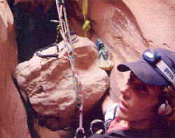 marianilima:  Photos taken by Aron Ralston, before and after he had to cut off his arm. 