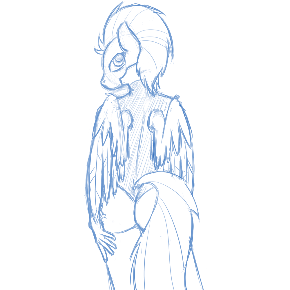 scherzicscrawlings:  Practicing my anthros. Subject: Lightning Dust  I think it looks