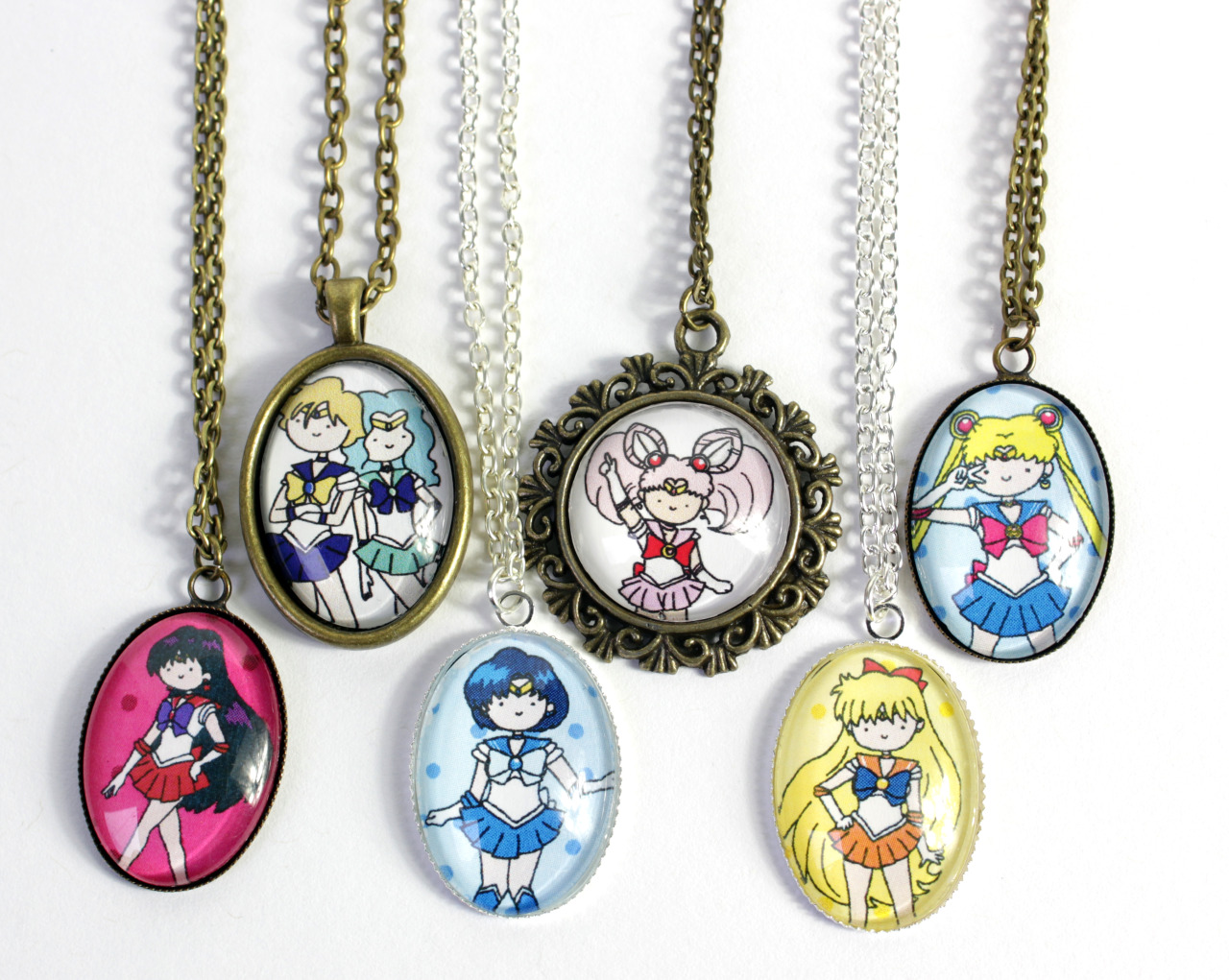 kirakiradoodles:  New kawaii Sailor Moon and Ghibli jewelry in my Etsy shop ^-^
