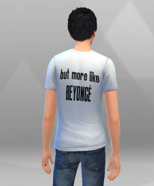 Bey Yourself with this t-shirt for your male sims in The Sims 4! Download
