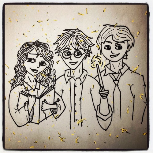 The Golden Trio ft. pencil shaving magic aesthetic