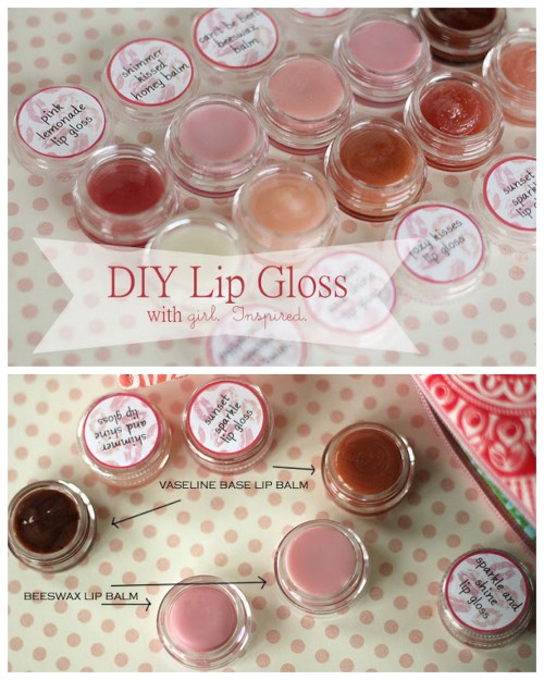 DIY Lip Gloss Recipes, Tutorials and Printables from Girl. Inspired. If you are thinking whether do 