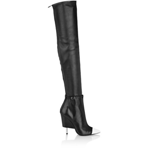 Givenchy Screw-Heel Thigh-High Boots ❤ liked on Polyvore (see more over knee boots)