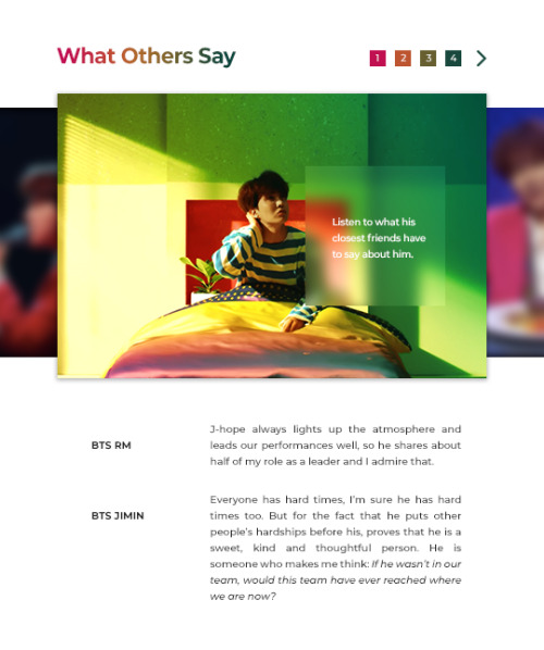 dearmyjimin:Dear Sunshine | Website Mockup - designed for hoseok’s birthday - hulu japan © minminnni