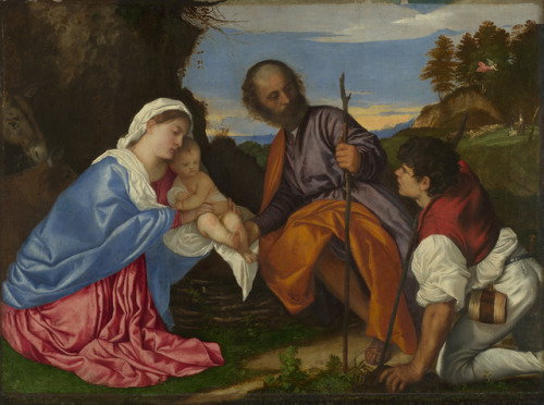The Holy Family with a Shepherd, Titian, 1510