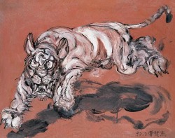 thunderstruck9:  Zeng Fanzhi (Chinese, b. 1964), 行虎 [Walking Tiger], 1993. Oil on canvas, 80 x 100 cm.