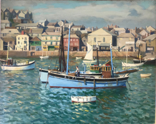 St. Ives Harbour   -  Frank Jameson , 1950British,  1898 - 1968Oil on wood panel, 52,0 x 62,0 cm.  2