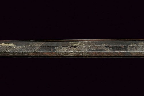 Japanese matchlock musket, 19th century.